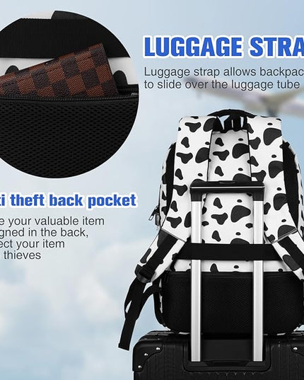Paude Backpack School,Milk Backpack Laptop,Bookbag for Teens 15.6 Inch College Back pack for University Business Work Travel