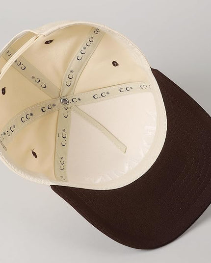 MIRMARU Two-Tone Vintage Canvas Trucker Hats for Men & Women, Adjustable Size Baseball Caps with Trendy Embroidered Design
