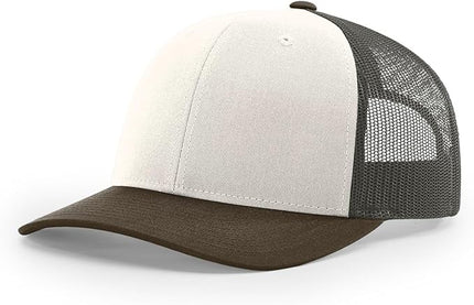 Richardson 112 Trucker Hat - Premium Adjustable Snapback Hat - Structured Six Panel Richardson Blank Caps