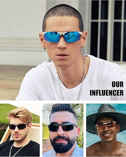 DUCO Mens Sports Polarized Sunglasses UV Protection Sunglasses for Men 8177s