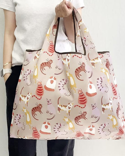 allydrew Large Foldable Tote Nylon Reusable Grocery Bags