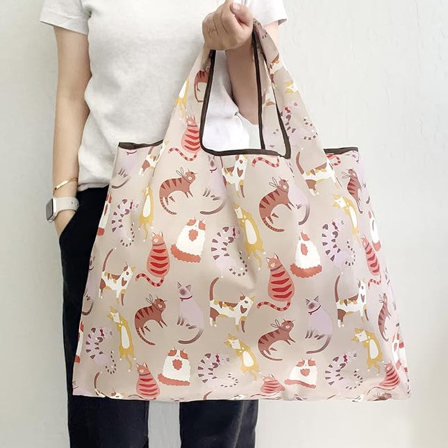 allydrew Large Foldable Tote Nylon Reusable Grocery Bags