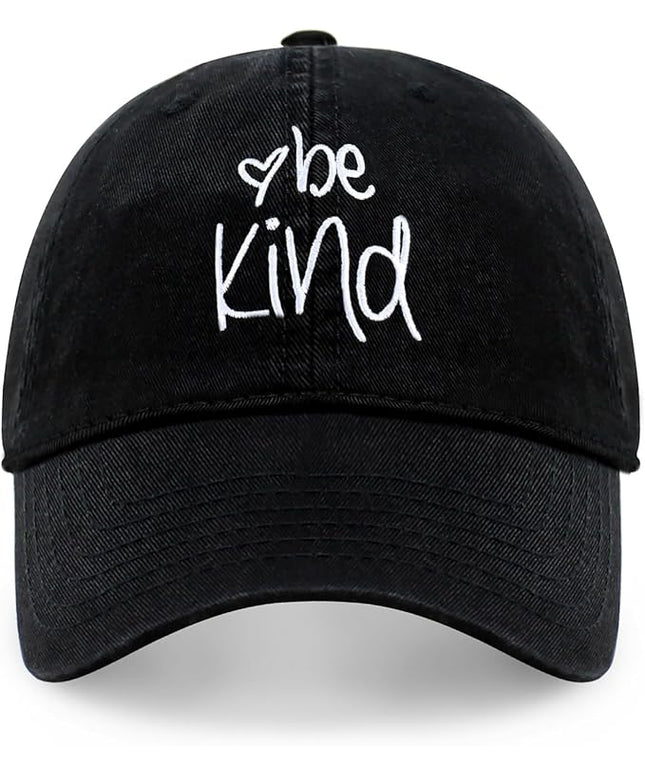 CHOK.LIDS Be Kind Trendy Womens Baseball Cap Unisex Fashion Cotton Polo Style Fun Inspirational Saying Seasonal Headwear