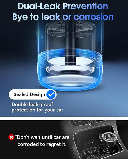 Ceeniu Smart Car Air Fresheners, New Smell Experience By Ultrasonic mist, Auto On/Off, Natural Fragrance Lasts for 4 Months, Adjustable, Built-in Battery Car freshener