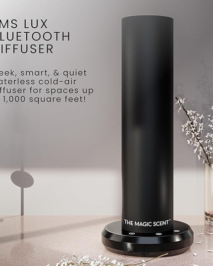 The Magic Scent Bluetooth Tower Diffuser Home & Office - Smart Ultra-Quiet for Home & Hotel - Waterless Cold-Air Programmable Professional Diffuser Machine - Essential Aroma Oil Included