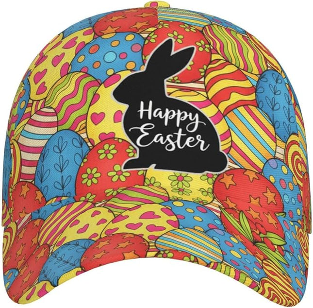 Easter Baseball Cap,Rabbit Eggs Baseball Hat,Fashion Snapback Hats Outdoor Trucker Hat for Women Men