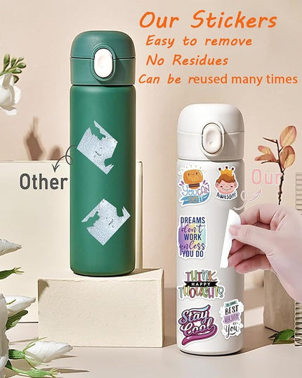 300 PCS Motivational & Positive Affirmation Sticker Pack – Inspirational Vinyl Quote Stickers for Teens, Adults & Teachers | Waterproof Decals for Water Bottles, Laptops, Journals & Scrapbooks