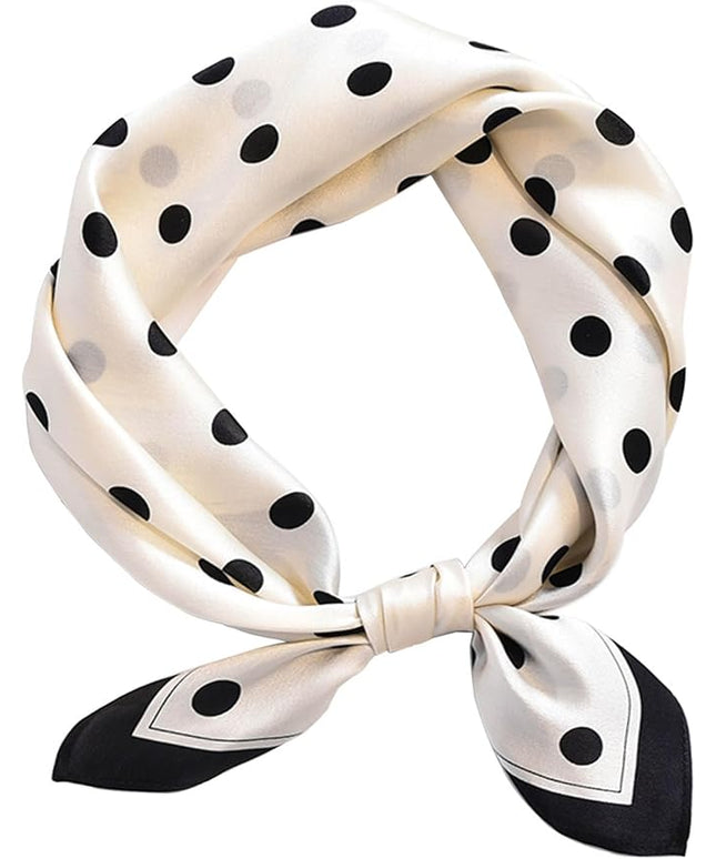 kcctoo 27.5" Mulberry Silk Feeling Head Scarf Women's Fashion Square Neck Satin Scarfs for Bag Hair Scarves Gift