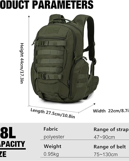Mardingtop Tactical Molle Backpack for Men- 18L/28L EDC Hiking & Motorcycle Backpack