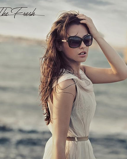 The Fresh Women's Oversized Square Jackie O Cat Eye Hybrid Butterfly Fashion Sunglasses - Exquisite Packaging