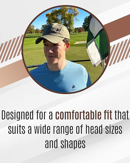 Baseball Cap with Adjustable Buckle Closure - Regular Fit Baseball Hat for Men & Women - Stylish Recycled Cotton Cap
