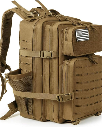 QT&QY 25L/45L Military Tactical Backpack For Men Molle Daypack 3 Day Bug Out Bag Hiking Rucksack With Bottle Holder