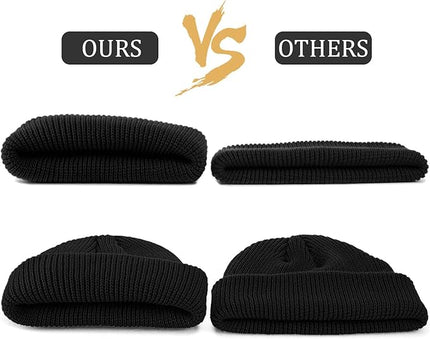 SATINIOR Trawler Beanie Watch Hat Roll-up Edge Skullcap Fisherman Beanie for Women Men