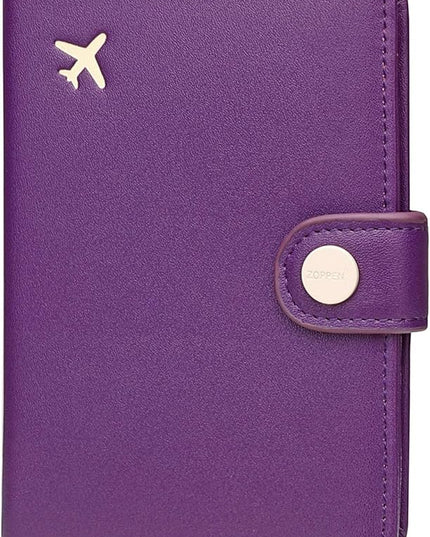 ZOPPEN Passport Holder Women, Passport Cover Travel Wallet Rfid Blocking Passport Wallet Cover Case Travel Essentials Document Organizer, Lilac Purple
