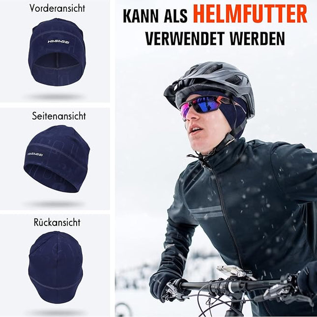 Skull Caps Beanies for Men & Women, Elastic Thermal Running Hat, Windproof Cycling Cap Helmet Liner Soft Beanie Hat