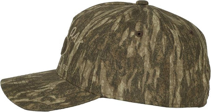 Mossy Oak New Bottomland Camo Baseball Cap – Low Profile Structured Hunting Hat, Pre-Curved Visor, Adjustable Snapback, One Size