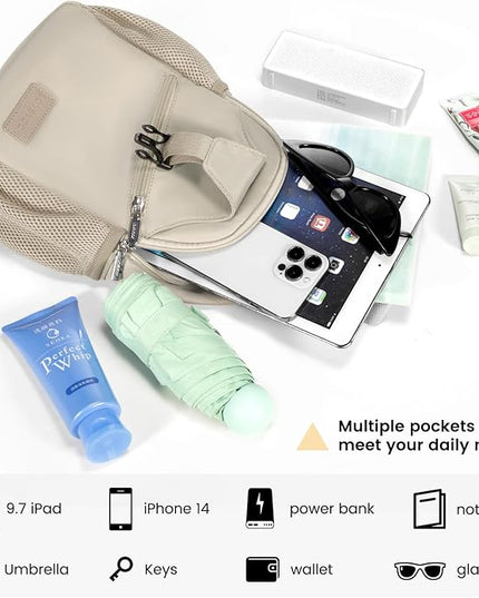 LOVEVOOK Sling Bag for Women Casual Daypack Nylon Crossbody Sling Backpack Travel Shoulder Bag Hiking Daypack
