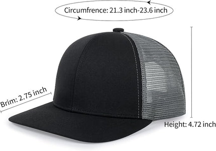 kozinu Unisex Trucker Hats Blank Mesh Snapback Hats Sport Plain Baseball Caps Adjustable Fitted Hat