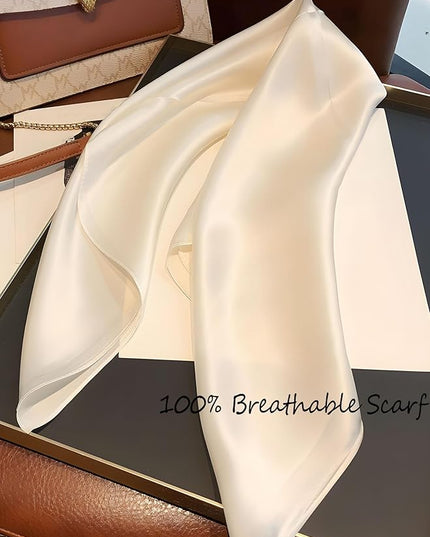 100% Mulberry Silk Scarf for Women Hair Lightweight Square Neckerchief Wrap For Head Scarves 21"