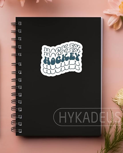 (3Pcs) Cute Hockey Sticker Ice Hockey Lover Sticker for Books Laptops Phones Tumblers Water Bottles Waterproof Vinyl Decal, Size 3 x 2.5 Inch