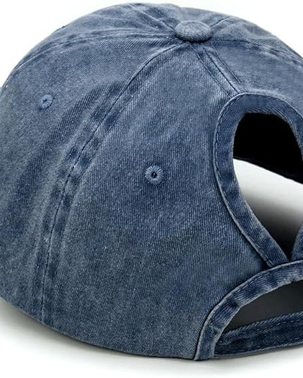YeeHeen Ponytail Baseball Cap for Women High Messy Bun Caps Washed Cotton Hats