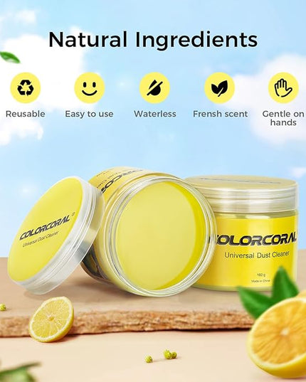 ColorCoral 2Pack Keyboard Cleaning Gel Set Universal Dust Cleaner for PC Keyboard Cleaning Car Detailing Slime Laptop Dusting Home and Office Electronics Cleaning Kit Computer Cleaning Slime