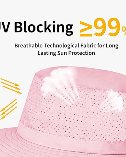 ZOORON Boonie Hat UPF 50+ Cooling Sun Hat for Men and Women,Wide Brim Bucket Hats with UV Protection for Safari Hiking Beach
