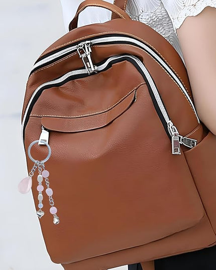 Cute Crystal Keychains Boho Key Rings for Car Keys Kawaii Bag Accessories Charms Bling Healing Teardrop Keyring Handmade