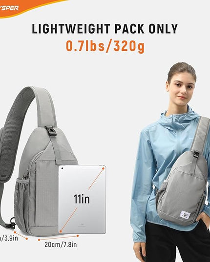 SKYSPER Sling Bag RFID Cross Body Bag Recycled Crossbody Backpack Travel Daypack