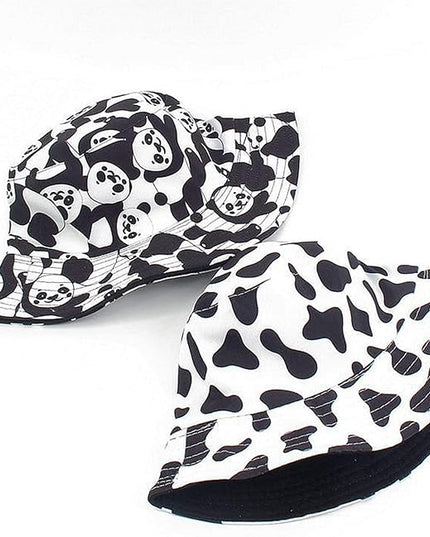 Mashiaoyi Unisex Print Double-Side-Wear Reversible Bucket Hat