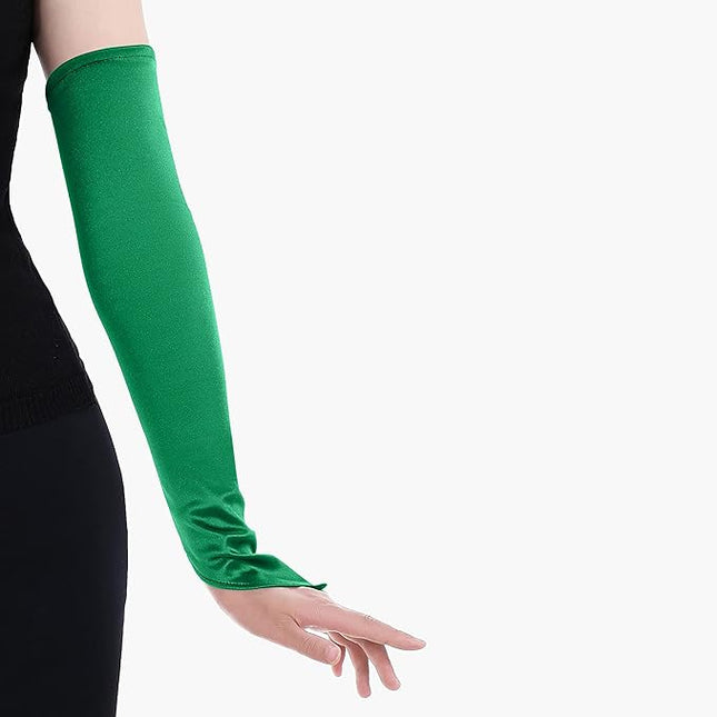 BABEYOND Long Opera Party 20s Satin Gloves Stretchy Adult Size Elbow Length