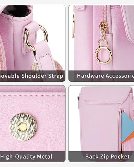 APHISON Small Crossbody Bags for Women Trendy, Leather Phone Wallet Purses Handbags Card Slots with Adjustable Guitar Strap
