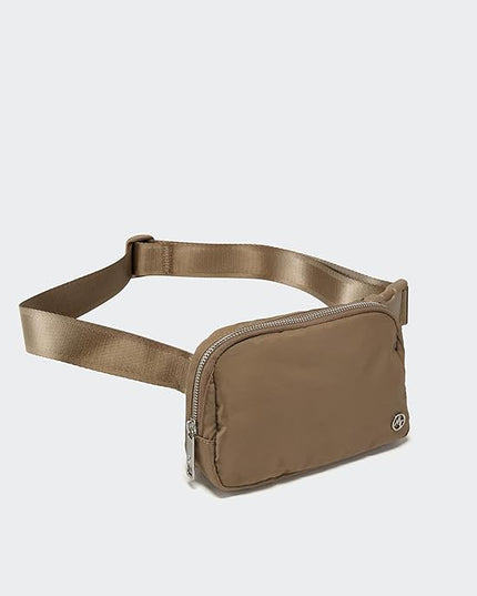 Pander Everywhere Belt Bag for Women, Fashion Waist Packs, Crossbody Bags with Adjustable Strap (Gray Brown)