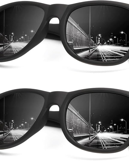 KALIYADI Sunglasses Men Polarized Sunglasses for Men Women Unisex Semi-Rimless Frame Retro Driving Sun Glasses UV Blocking