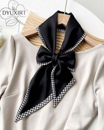 Head Scarf Purse Handle Neck Satin Hair Scarfs For Bag Lightweight Silky Long Thin Women's Fashion Scarves 59 * 5.9”