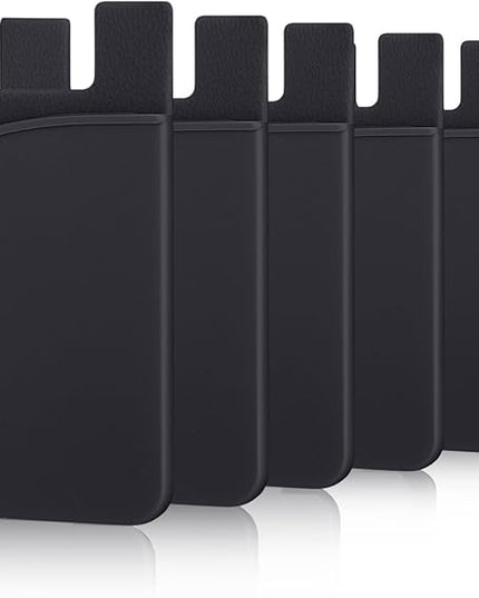 Adhesive Card Holder, 6 Pack Silicone Credit Card Holder for iPhone, Adhesive Silicone Back of Phone Wallet,Rubber Card Holder for Phone Case for iPhone 17 16 15 14 13 Pro Max,iPad,Samsung,LG,Tablet