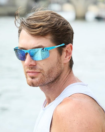 DUCO Mens Sports Polarized Sunglasses UV Protection Sunglasses for Men 8177s