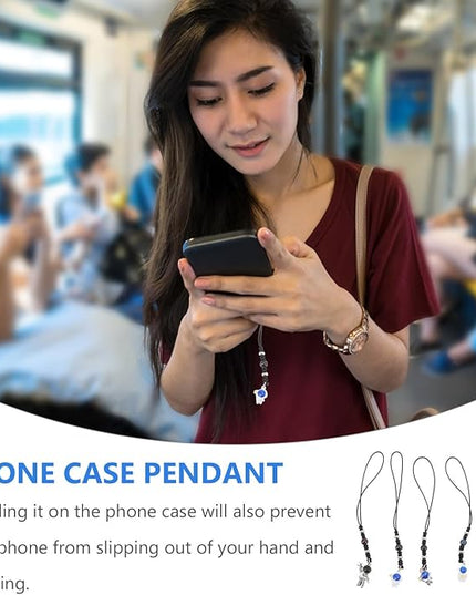 5Pcs Astronaut Keychain Phone Case Pendant Set for Mobile Phone Hanging Rope Accessories Space-Themed Charms for Mobile Decoration and Key Hanging Rope Random Style