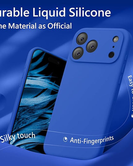 FireNova Magnetic for iPhone 17 Pro Case, Compatible with MagSafe, [Integrated Silicone Camera Control Button] [Camera Protection] Anti-Scratch Microfiber Lining Phone Case, 6.3", Klein Blue