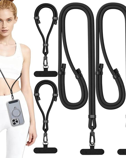 4 Pack Phone Lanyard & Wrist Strap, Cell Phone Lanyard for Around The Neck Adjustable Phone Strap for Most Smartphones