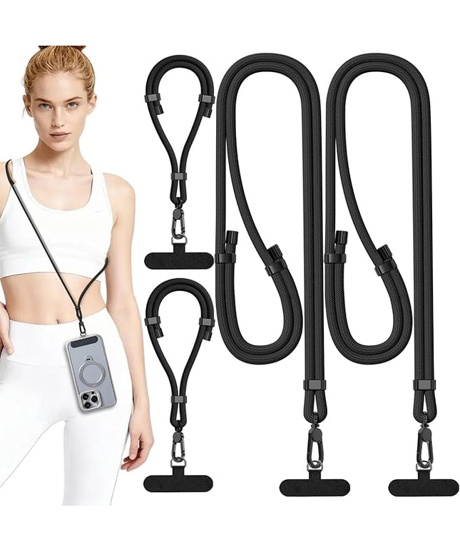 4 Pack Phone Lanyard & Wrist Strap, Cell Phone Lanyard for Around The Neck Adjustable Phone Strap for Most Smartphones