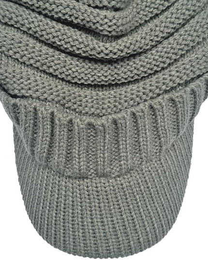 XYIYI Beanie Tail Winter Warm Knit Messy High Bun Ponytail Hats Visor Beanie Cap