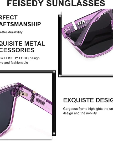 FEISEDY Sunglasses for Women Men, Fashion Mirrored Single Lens, Driving Beach Sunnies UV400 Shades B2996