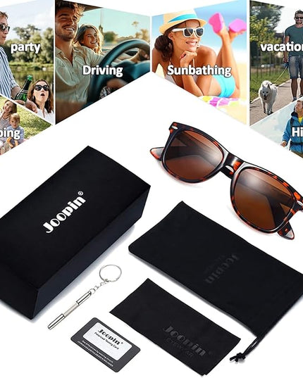 Joopin Square Sunglasses Polarized UV Protection Trendy Designer Sun Glasses Men Women