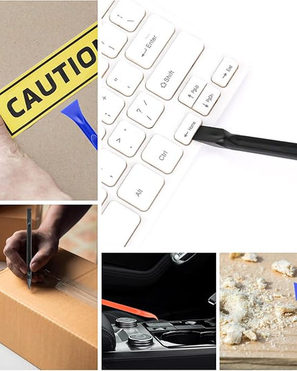 Carbon Fiber Plastic Scraper, 9 PCS Small Scraper Tool Plastic Scraper Tool Multi-Purpose Scraper Pen-Shaped Scraper Tool Non-Scratch Cleaning Tool for Tight Spaces, Kitchen, Crevices, Food, Paint