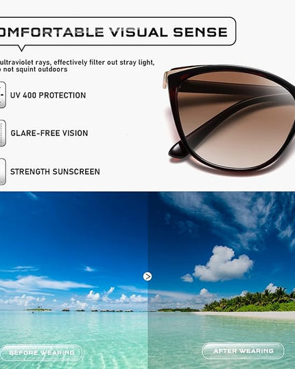 Trendy Cat Eye Sunglasses for Women Fashion Cateye UV400 Protection Glasses CL22017