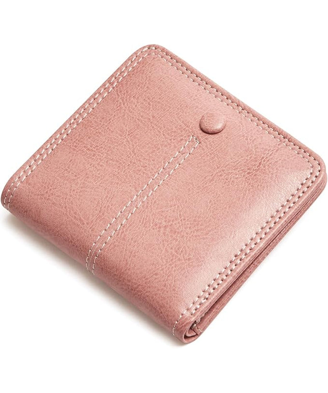 TFKGS Slim Wallet for Women RFID Wallet Women Small Wallets Woman Thin Credit Card Holder RFID Blocking Bifold Compact Pocket Ladies Leather Pink Mini Purse