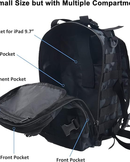hopopower Tactical Sling Bag, Sport Bag Military Rover Shoulder Backpack EDC Assault Range Bag, Chest Pack Handbag Waterproof