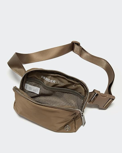 Pander Everywhere Belt Bag for Women, Fashion Waist Packs, Crossbody Bags with Adjustable Strap (Gray Brown)