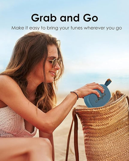 Magnetic Bluetooth Speaker, Mini Portable Speaker, Up to 15H Playtime, IP67 Waterproof and Dustproof, Powerful Sound, for Indoors and Outdoors, Hiking(MF16-BL)